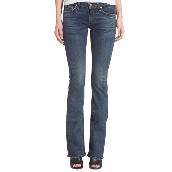 rag & bone Stiletto Boot Cut Jeans Women 31 Low Rise Bishop Blue Medium Wash Y2K - Picture 2 of 16